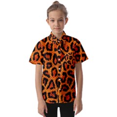 Leopard-print 3 Kids  Short Sleeve Shirt by skindeep