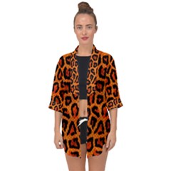 Leopard-print 3 Open Front Chiffon Kimono by skindeep