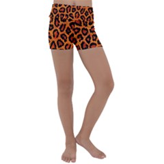 Leopard-print 3 Kids  Lightweight Velour Yoga Shorts by skindeep