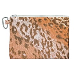 Leopard-knitted Canvas Cosmetic Bag (xl) by skindeep