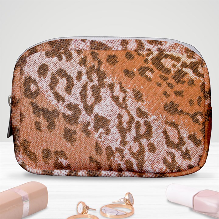 Leopard-knitted Make Up Pouch (Small)