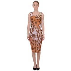 Leopard-knitted Sleeveless Pencil Dress by skindeep