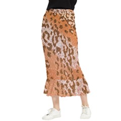 Leopard-knitted Maxi Fishtail Chiffon Skirt by skindeep