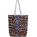 Fur-leopard 5 Full Print Rope Handle Tote (Small) View2