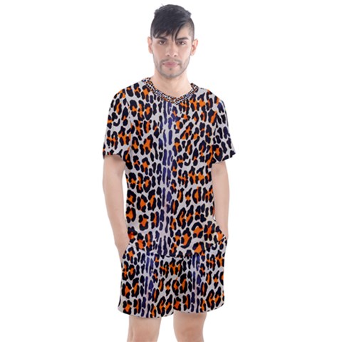 Fur-leopard 5 Men s Mesh Tee And Shorts Set by skindeep