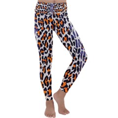 Fur-leopard 5 Kids  Lightweight Velour Classic Yoga Leggings by skindeep