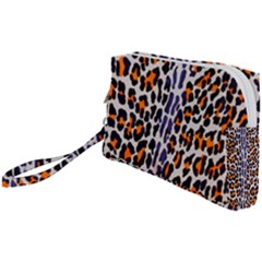 Fur-leopard 5 Wristlet Pouch Bag (small) by skindeep