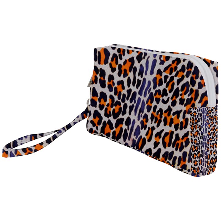 Fur-leopard 5 Wristlet Pouch Bag (Small)