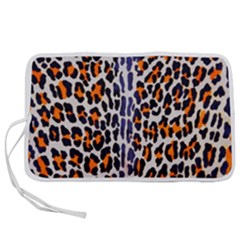 Fur-leopard 5 Pen Storage Case (l)