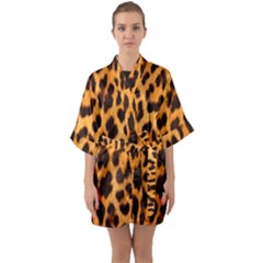 Fur 5 Half Sleeve Satin Kimono  by skindeep