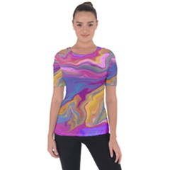 Flow Shoulder Cut Out Short Sleeve Top by kiernankallan