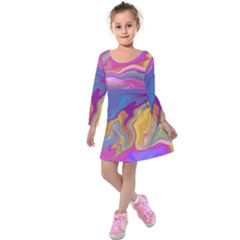 Flow Kids  Long Sleeve Velvet Dress