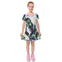 In Orbit Kids  Short Sleeve Velvet Dress by MRNStudios