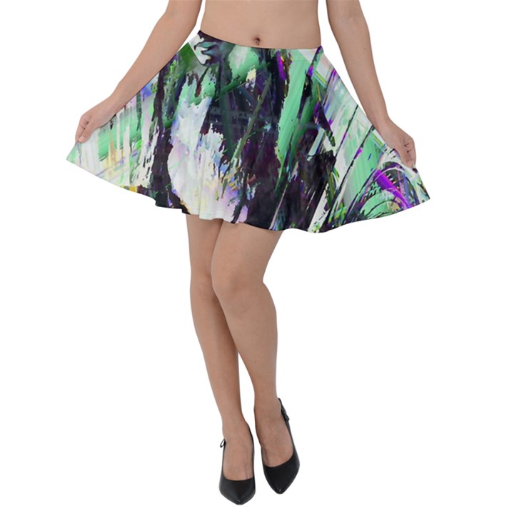 In Orbit Velvet Skater Skirt