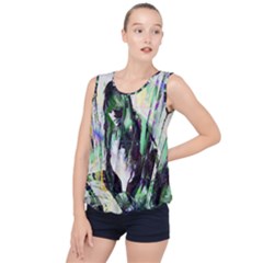 In Orbit Bubble Hem Chiffon Tank Top by MRNStudios