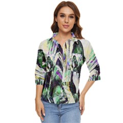 In Orbit Women s Quarter Sleeve Pocket Shirt