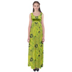 Folk Flowers Pattern  Empire Waist Maxi Dress by Eskimos