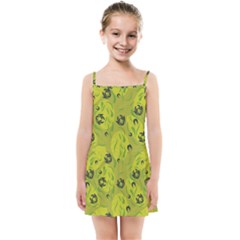 Folk Flowers Pattern  Kids  Summer Sun Dress by Eskimos