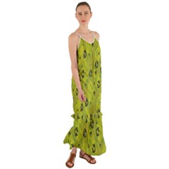 Folk Flowers Pattern  Cami Maxi Ruffle Chiffon Dress by Eskimos