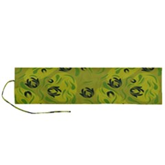 Folk Flowers Pattern  Roll Up Canvas Pencil Holder (l) by Eskimos