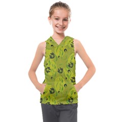 Folk Flowers Pattern  Kids  Sleeveless Hoodie by Eskimos