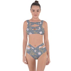 Folk Flowers Pattern  Bandaged Up Bikini Set  by Eskimos