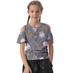 Folk Flowers Pattern  Kids  Butterfly Cutout Tee