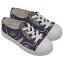 Folk flowers pattern  Kids  Low Top Canvas Sneakers View3