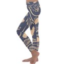 Folk flowers pattern  Kids  Lightweight Velour Classic Yoga Leggings View2