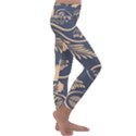 Folk flowers pattern  Kids  Lightweight Velour Classic Yoga Leggings View3