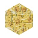 Folk flowers pattern  Wooden Puzzle Hexagon View1