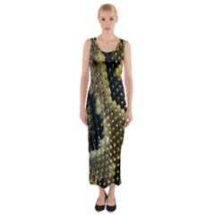 Leatherette Snake 2 Fitted Maxi Dress by skindeep