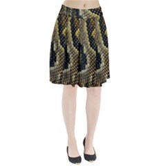 Leatherette Snake 2 Pleated Skirt by skindeep