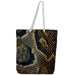 Leatherette Snake 2 Full Print Rope Handle Tote (large) by skindeep