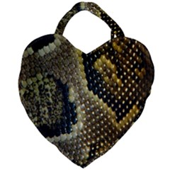 Leatherette Snake 2 Giant Heart Shaped Tote by skindeep