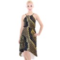 Leatherette Snake 2 High-Low Halter Chiffon Dress  View1