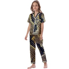 Leatherette Snake 2 Kids  Satin Short Sleeve Pajamas Set