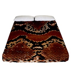 Leatherette Snake 3 Fitted Sheet (king Size) by skindeep