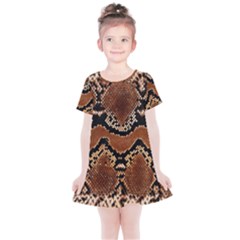 Leatherette Snake 3 Kids  Simple Cotton Dress by skindeep