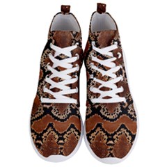 Leatherette Snake 3 Men s Lightweight High Top Sneakers by skindeep