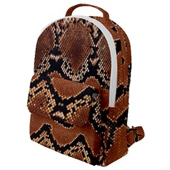 Leatherette Snake 3 Flap Pocket Backpack (small) by skindeep