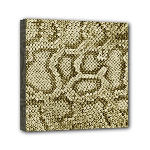 Leatherette Snake 4 Mini Canvas 6  X 6  (stretched) by skindeep