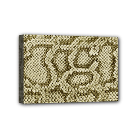 Leatherette Snake 4 Mini Canvas 6  X 4  (stretched) by skindeep