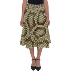 Leatherette Snake 4 Perfect Length Midi Skirt by skindeep