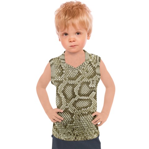 Leatherette Snake 4 Kids  Sport Tank Top by skindeep