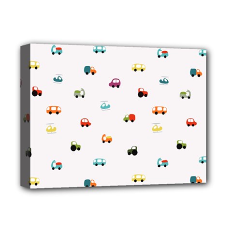 Cute Bright Little Cars Deluxe Canvas 16  X 12  (stretched)  by SychEva