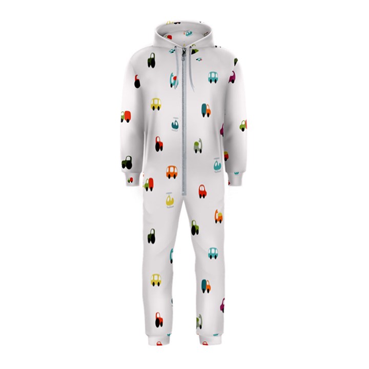 Cute Bright Little Cars Hooded Jumpsuit (Kids)