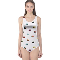 Cute Bright Little Cars One Piece Swimsuit by SychEva