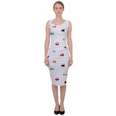 Cute Bright Little Cars Sleeveless Pencil Dress by SychEva