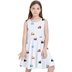 Cute Bright Little Cars Kids  Skater Dress by SychEva